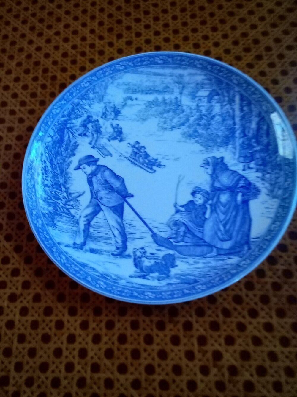 Spode Blue Room Collection Porcelain Christmas Plate #3 England 8.5 in